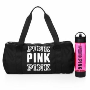 Vs Pink Gym Duffle Bag & Water Bottle